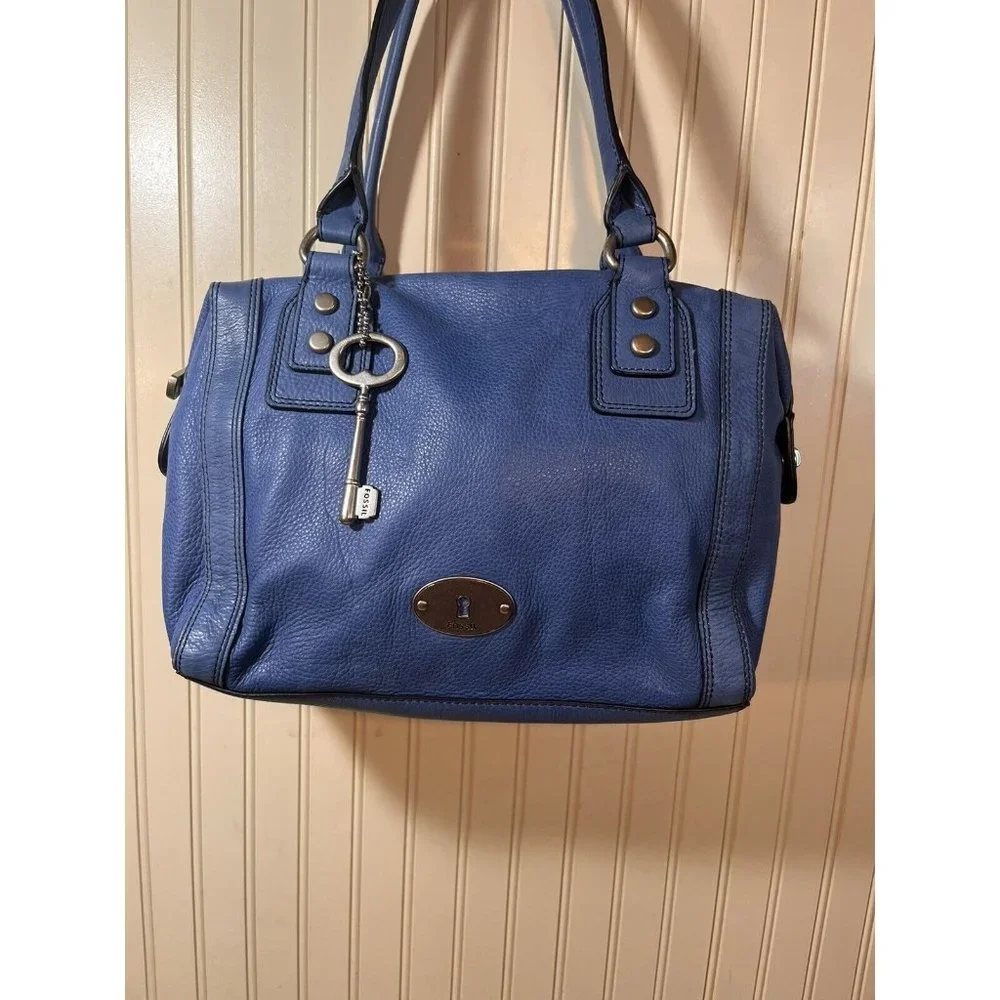 Fossil Marlow Satchel Purse blue Handbag